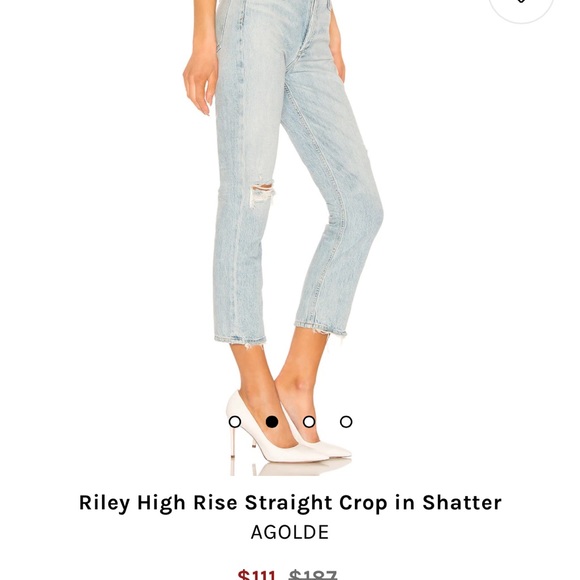 AGOLDE Riley High Rise Straight Crop in Shatter - Picture 3 of 5